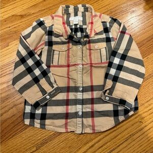 Burberry Boy Nova Check Long Sleeve Button Down Shirt Kids